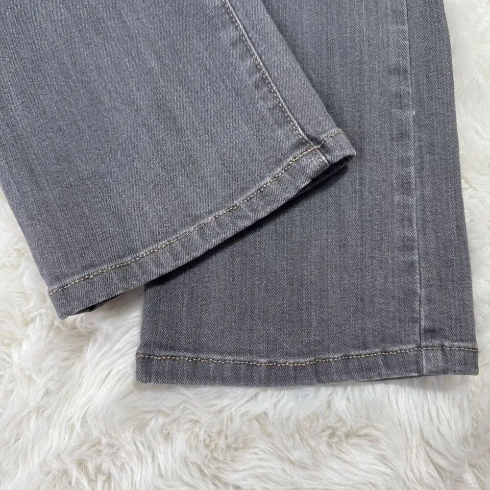 Divine Rights of Denim Slim Straight Jeans 30 (31x31.5) Gray Denim Stretch Women